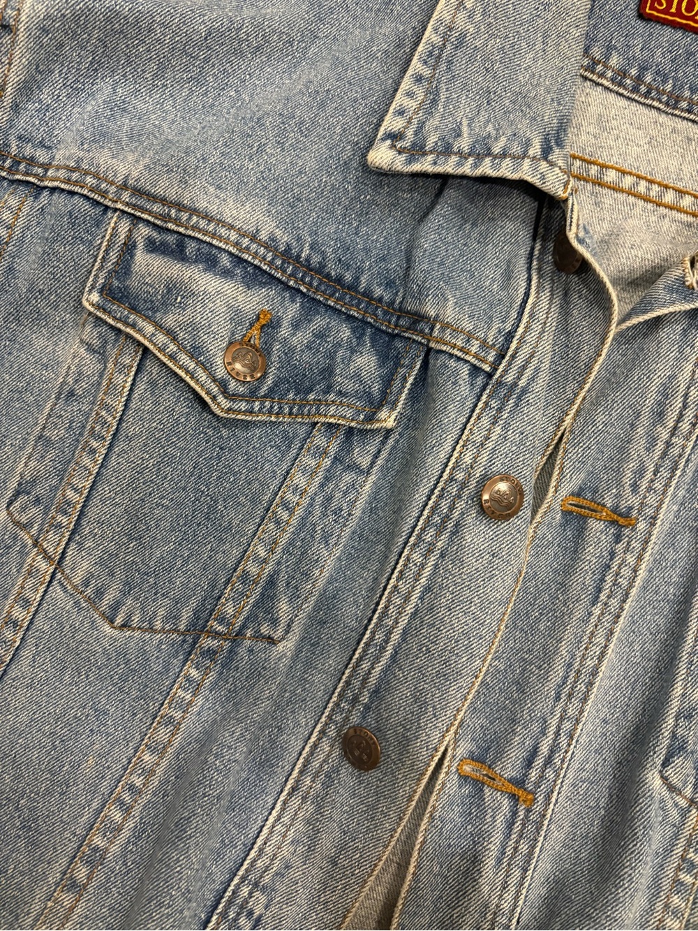 xxl Light Blue Denim Jacket - Men's Classic Trucker - Picture 3 of 6